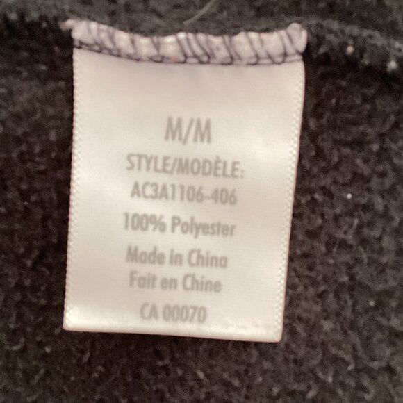 Accent Collection Women's Christmas Black Fleece Sweatshirt Size M Santa Sweater - Picture 5 of 5